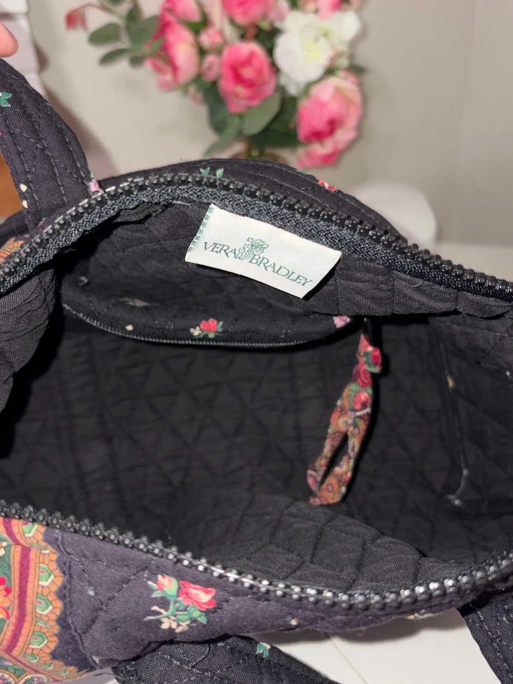 Vera Bradley Petit Point Vintage Mini Duffle Shoulder Bag